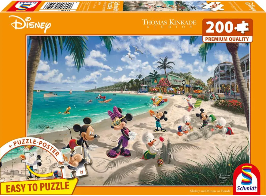 SCHMIDT Puzzle Mickey a Minnie: Na Floride 200 dielikov