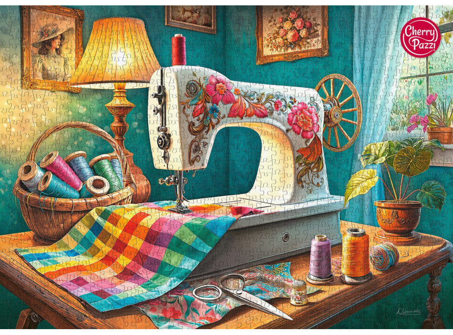 CHERRY PAZZI Puzzle Môj šijací kútik 1000 dielikov