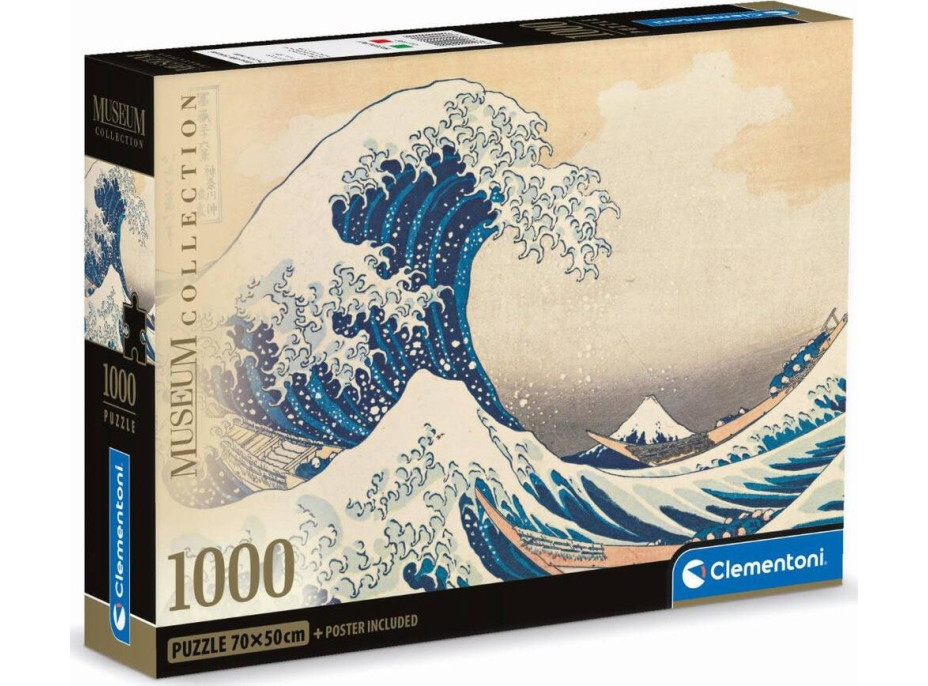 CLEMENTONI Puzzle Museum Collection: Veľká vlna Kanagawa 1000 dielikov