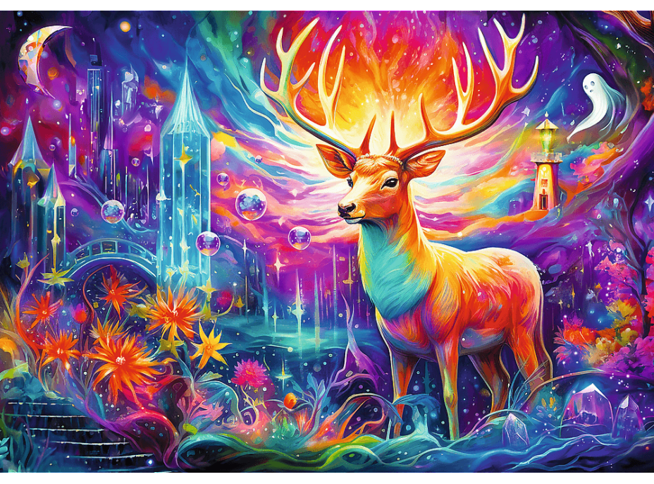 TREFL Puzzle Mystický jeleň 1000 dielikov
