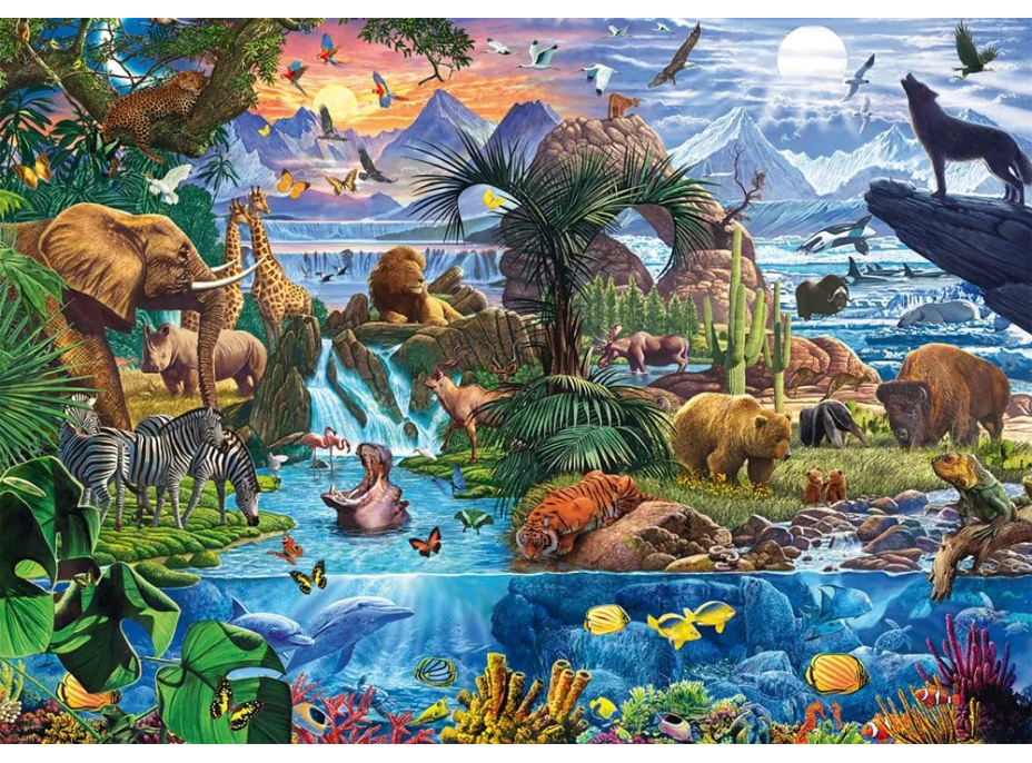 SCHMIDT Puzzle Panoráma sveta zvierat 1500 dielikov