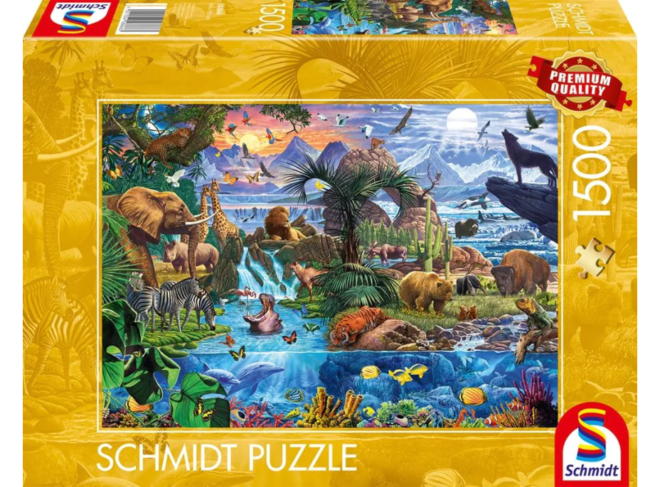 SCHMIDT Puzzle Panoráma sveta zvierat 1500 dielikov