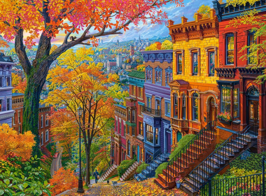 CASTORLAND Puzzle Jesenné mesto 3000 dielikov