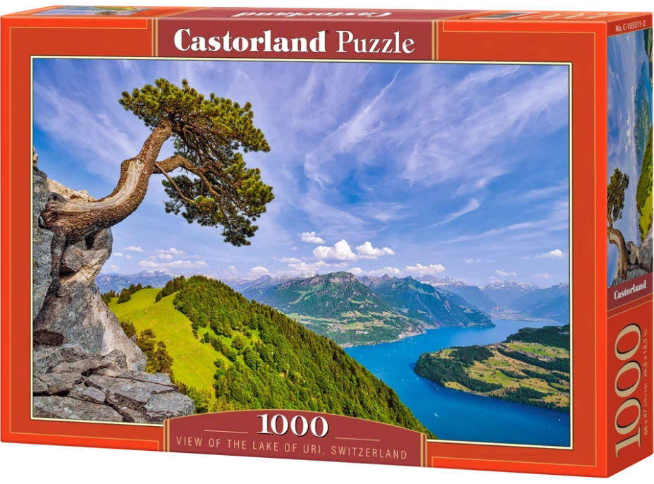 CASTORLAND Puzzle Pohľad na jazero Uri, Švajčiarsko 1000 dielikov
