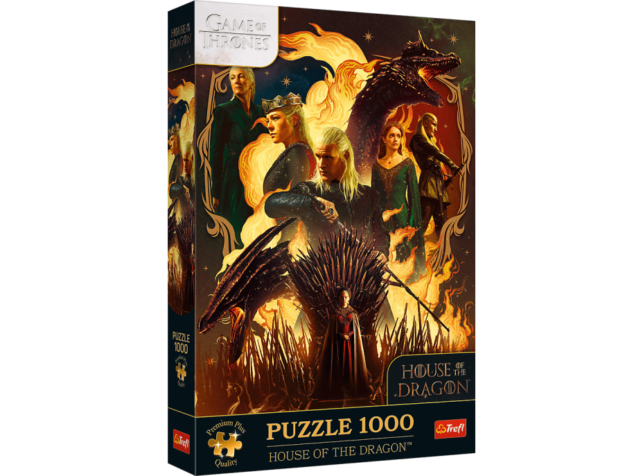 TREFL Puzzle Premium Plus Hra o tróny: Rod draka 1000 dielikov