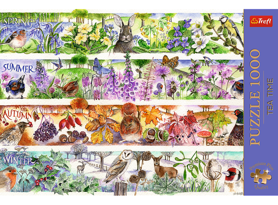 TREFL Puzzle Premium Plus Tea Time: Štyri ročné obdobia 1000 dielikov