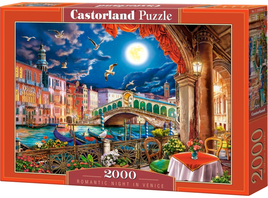 CASTORLAND Puzzle Romantický večer v Benátkach 2000 dielikov