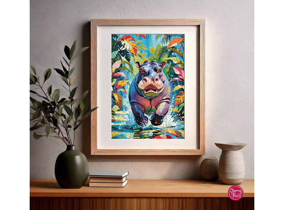 CHERRY PAZZI Puzzle Šťastný hroch 500 dielikov