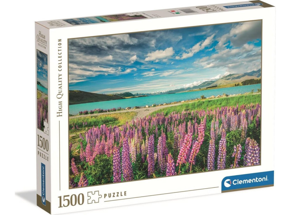 CLEMENTONI Puzzle Vlčie maky pri jazere Tekapo 1500 dielikov