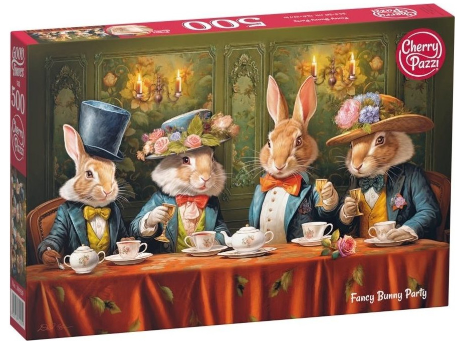 CHERRY PAZZI Puzzle Zajačie čajový večierok 500 dielikov