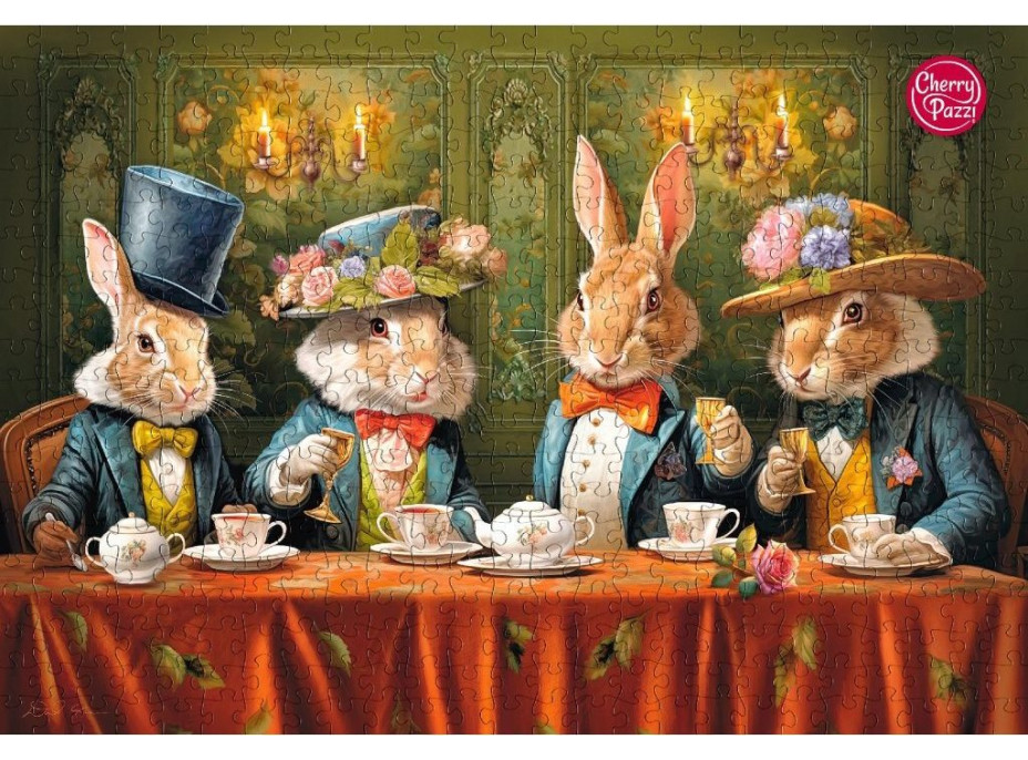 CHERRY PAZZI Puzzle Zajačie čajový večierok 500 dielikov