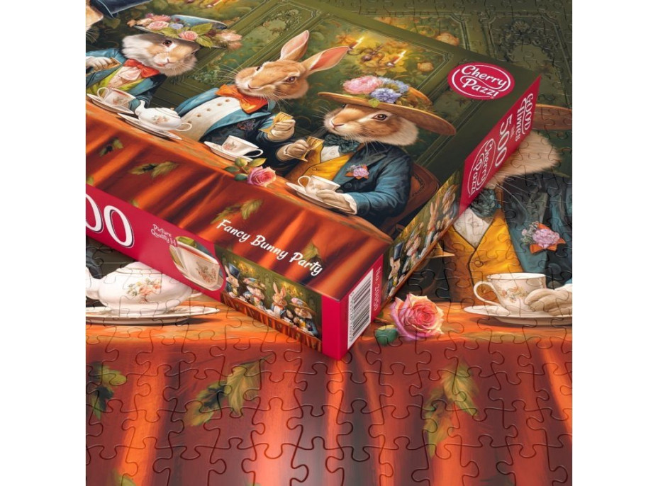 CHERRY PAZZI Puzzle Zajačie čajový večierok 500 dielikov