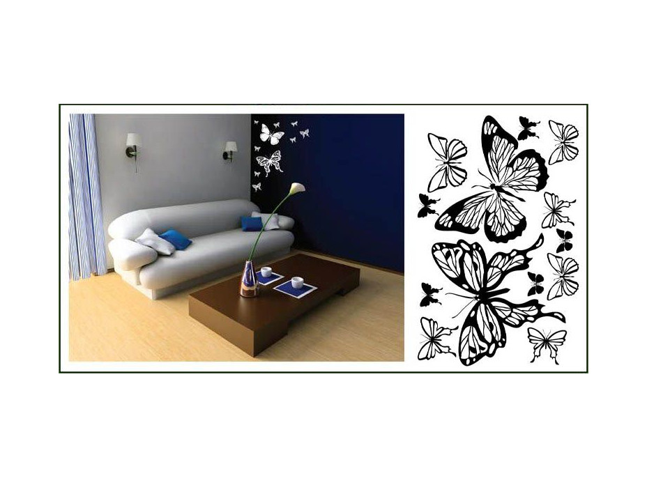 Samolepky na stenu Motýle COLOR - vzor 3