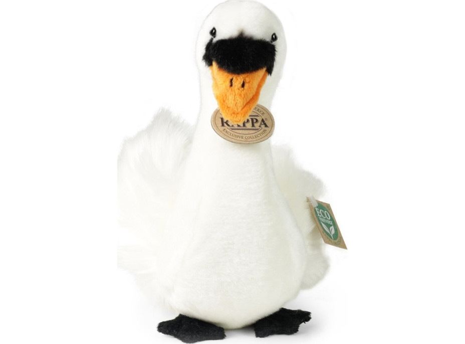 Rappa Plyšový vták labuť sediaci 23 cm ECO-FRIENDLY