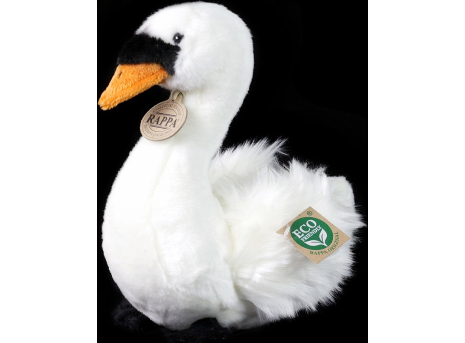 Rappa Plyšový vták labuť sediaci 23 cm ECO-FRIENDLY
