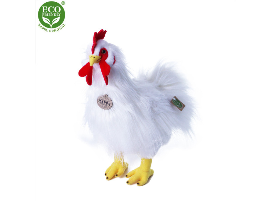 Rappa Plyšový kohút biely stojaci 33 cm ECO-FRIENDLY