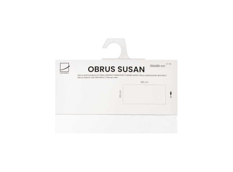 Vodeodolný obrus SUSAN - 140x200 cm - biely