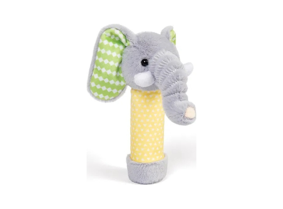 Bigjigs Toys Plyšová hrkálka Slon