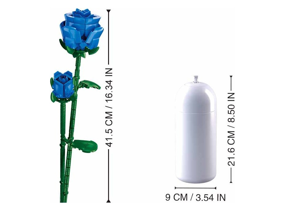 Sluban Flowers M38-B1101-11 Modrá ruža vo váze