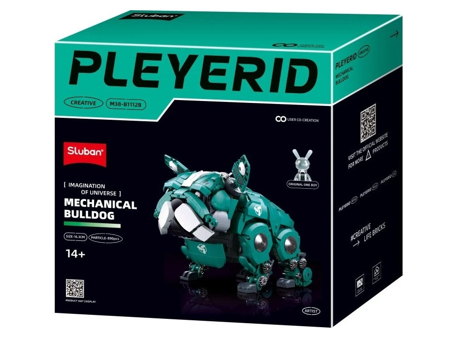 Sluban Pleyerid M38-B1112B Mechanický buldoček zelený