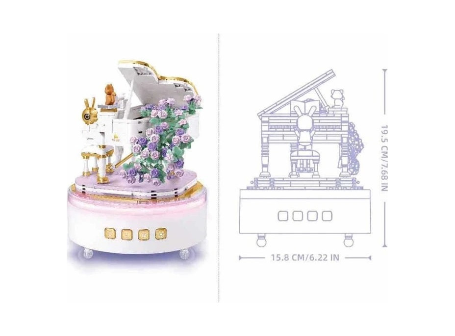 Sluban Pleyerid M38-P8013 Hracia skrinka Piano Sonáta lásky