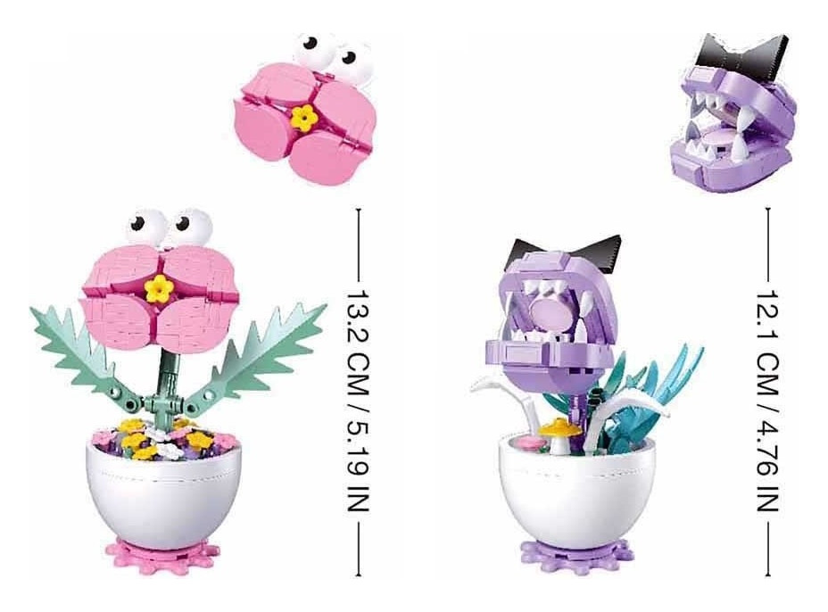 Sluban Flowers M38-P8029 Rastliny v kvetináči Displej 6 ks