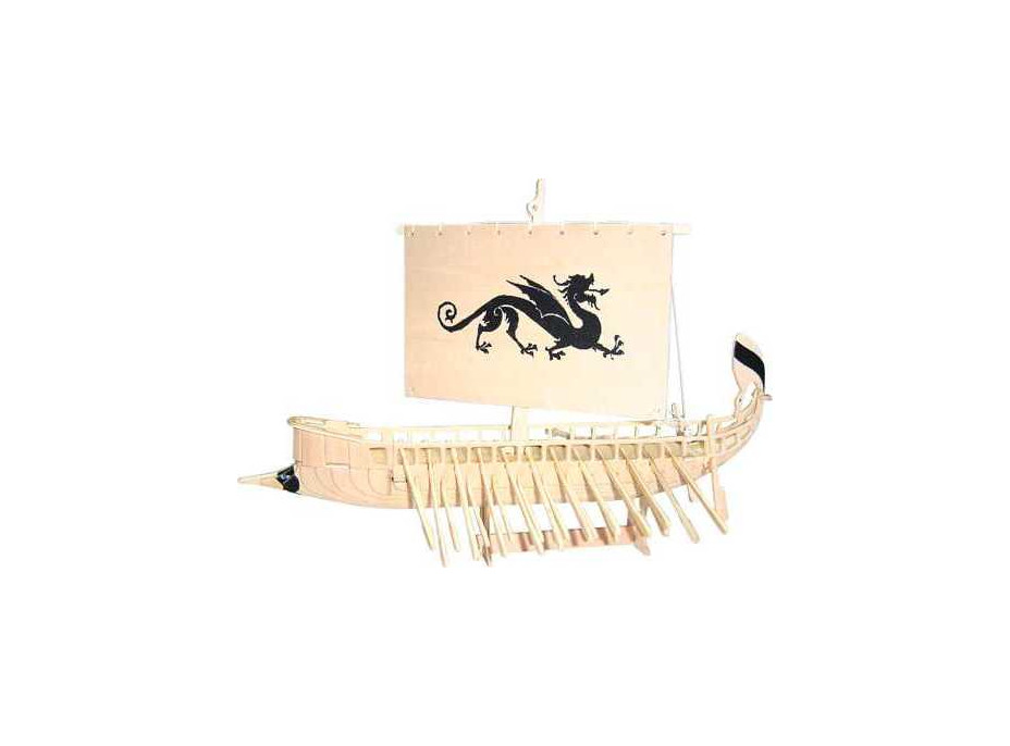 Woodcraft Drevené 3D puzzle Galéra