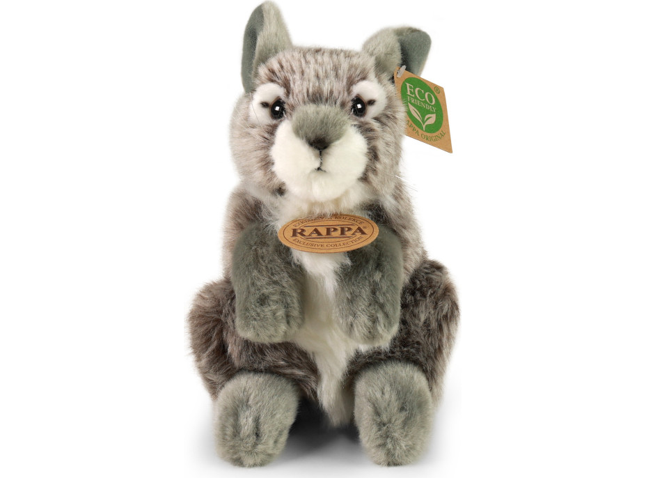 Rappa Plyšový zajac šedý sediaci 20 cm ECO-FRIENDLY