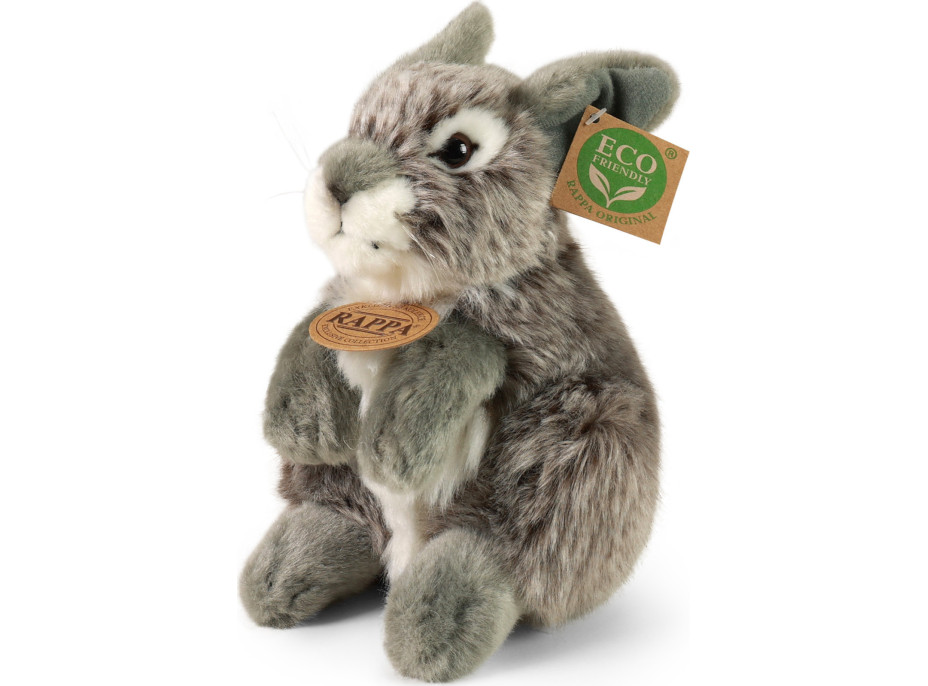 Rappa Plyšový zajac šedý sediaci 20 cm ECO-FRIENDLY