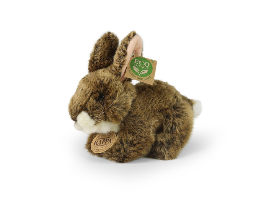 Rappa Plyšový králik hnedý ležiaci 17 cm ECO-FRIENDLY