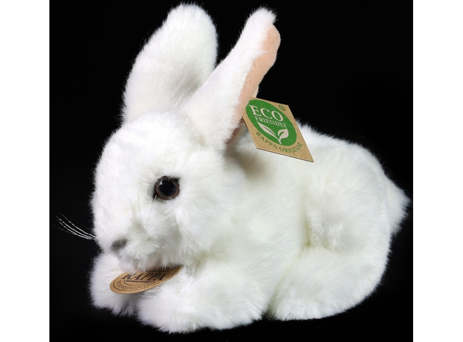 Rappa Plyšový králik biely 18 cm ECO-FRIENDLY