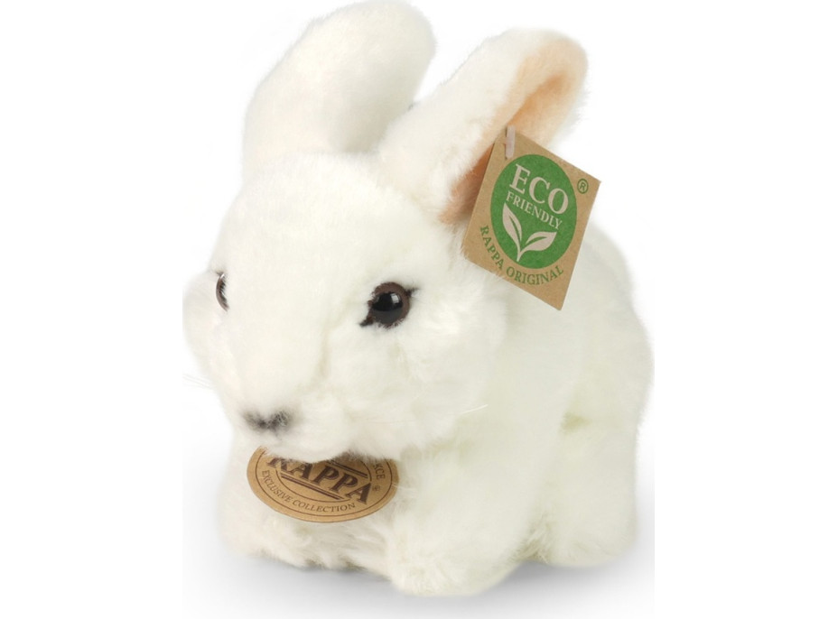Rappa Plyšový králik biely 18 cm ECO-FRIENDLY