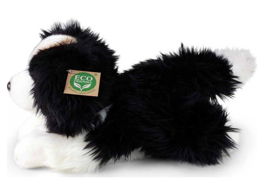 Rappa Plyšový pes border kólia ležiaca 30 cm ECO-FRIENDLY