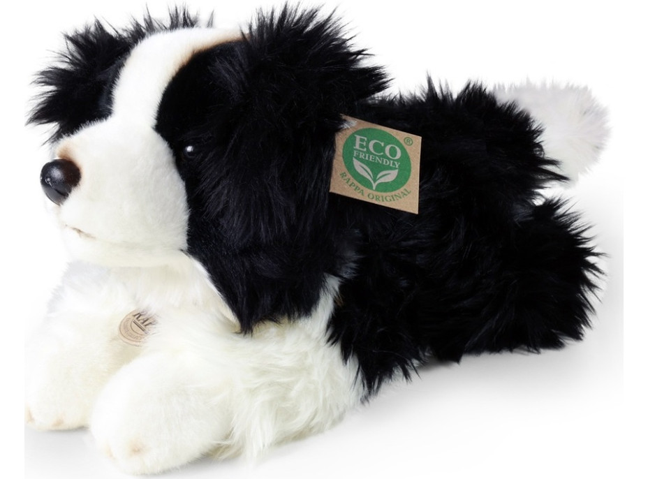 Rappa Plyšový pes border kólia ležiaca 30 cm ECO-FRIENDLY