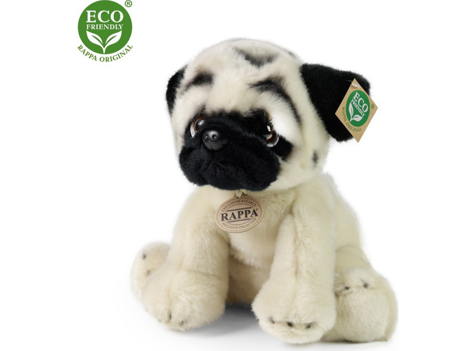 Rappa Plyšový pes mops 30 cm ECO-FRIENDLY