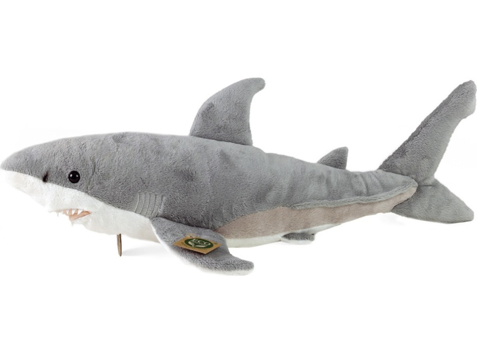 Rappa Plyšový žralok biely 51 cm ECO-FRIENDLY