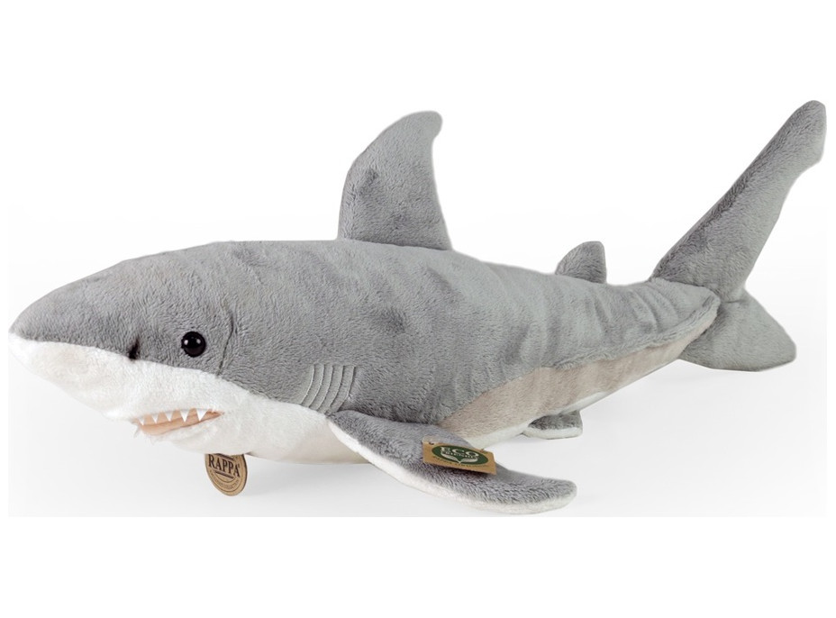 Rappa Plyšový žralok biely 51 cm ECO-FRIENDLY