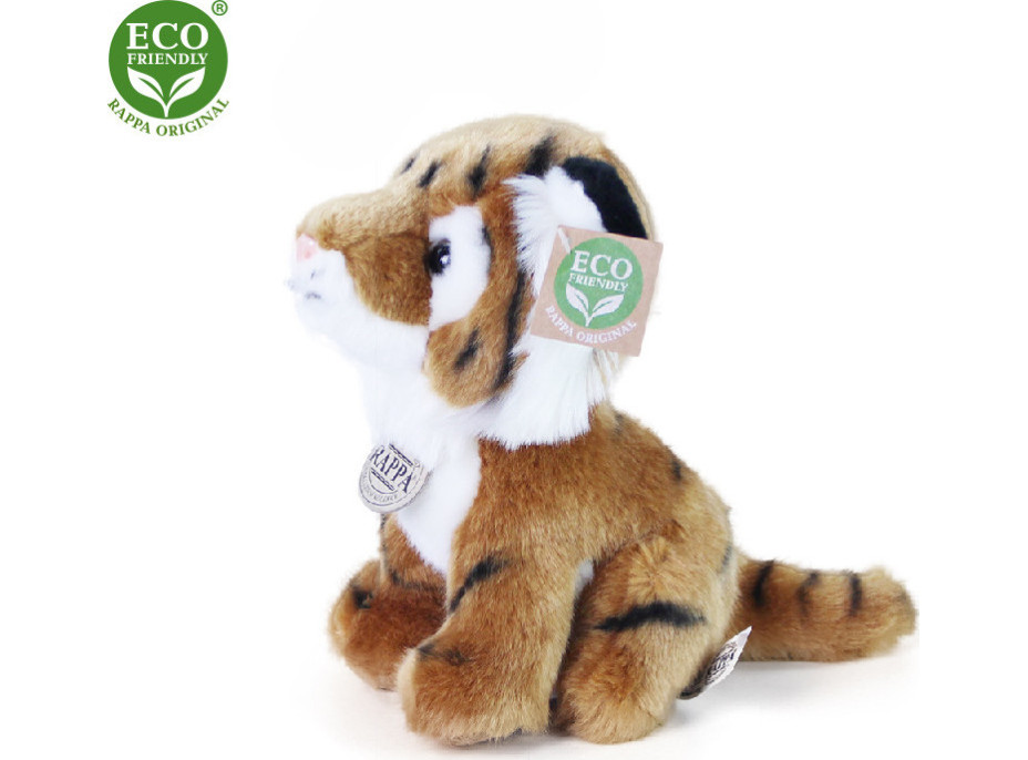 Rappa Plyšový tiger sediaci 18 cm ECO-FRIENDLY