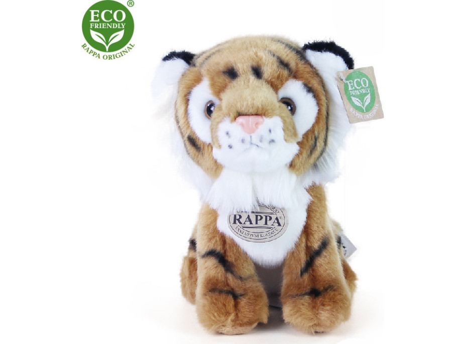 Rappa Plyšový tiger sediaci 18 cm ECO-FRIENDLY