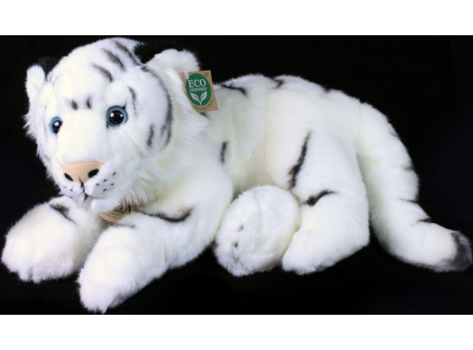 Rappa Plyšový tiger biely ležiaci 36 cm ECO-FRIENDLY