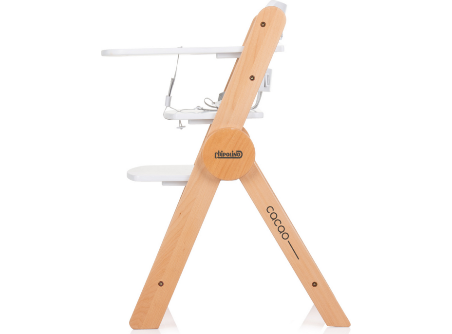 CHIPOLINO Drevená jedálenská stolička Cacao 2v1 Graphite Wood