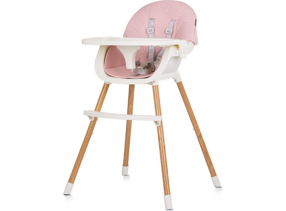 CHIPOLINO Jedálenská stolička Rio 2v1 Rose Water