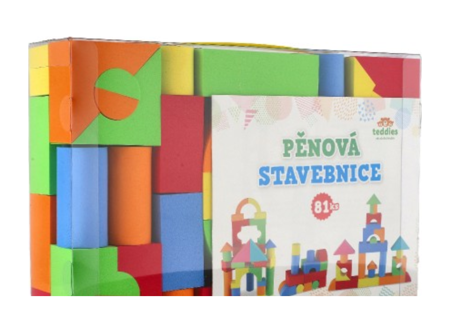 TEDDIES Penová stavebnica 81 ks