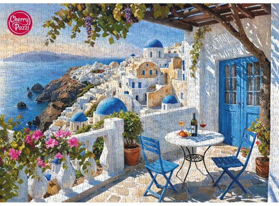 CHERRY PAZZI Puzzle Santorinské Blues 1000 dielikov