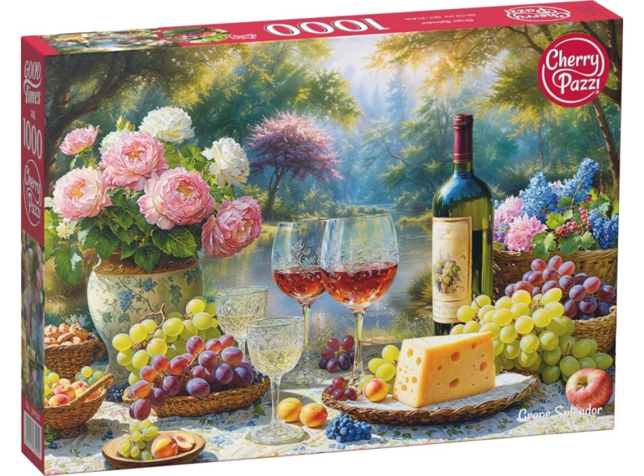 CHERRY PAZZI Puzzle Vínne zátišie s hrozno 1000 dielikov