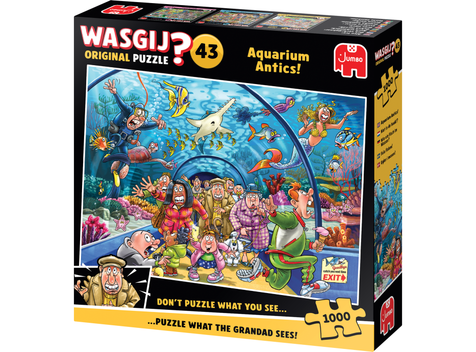 JUMBO Puzzle WASGIJ 43: Hrátky v akváriu 1000 dielikov
