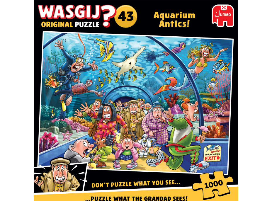 JUMBO Puzzle WASGIJ 43: Hrátky v akváriu 1000 dielikov