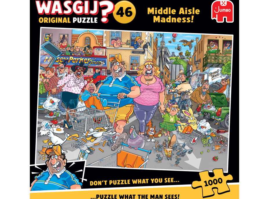 JUMBO Puzzle WASGIJ 46: Šialenstvo strednej uličky 1000 dielikov