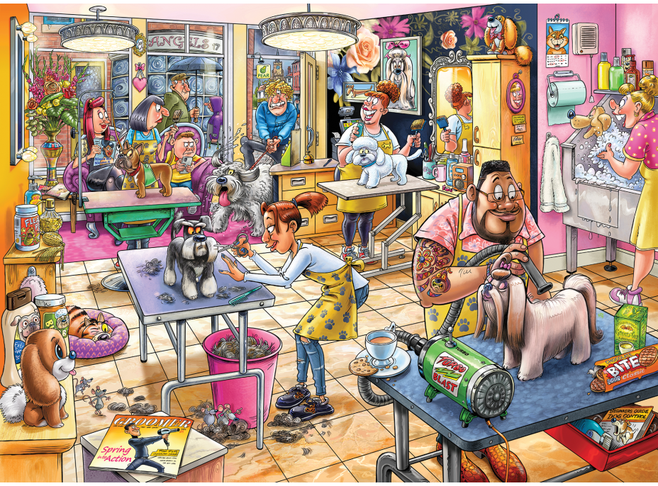 JUMBO Puzzle WASGIJ Mystery 23: Psí salón 1000 dielikov