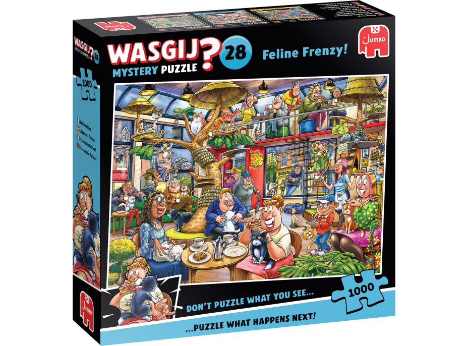 JUMBO Puzzle WASGIJ Mystery 28: Mačacie šialenstvo 1000 dielikov